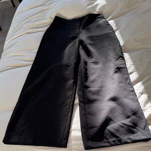 Zara Black Wide-Leg Pants size S